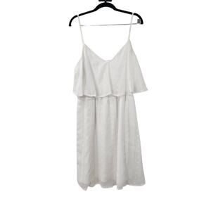 MAURICES White Cut Out Back Embroidered Sun Dress Womens XL Extra Large *NWT
